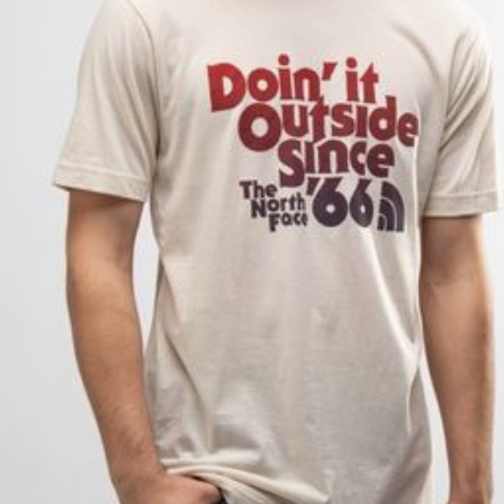 Doin it outside since 66 north face men’s tee